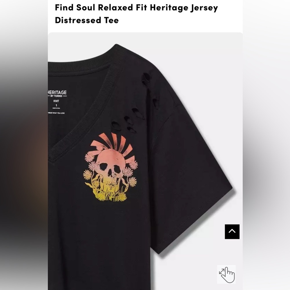 Heritage Black Tee with Skull Design - Picture 3 of 6